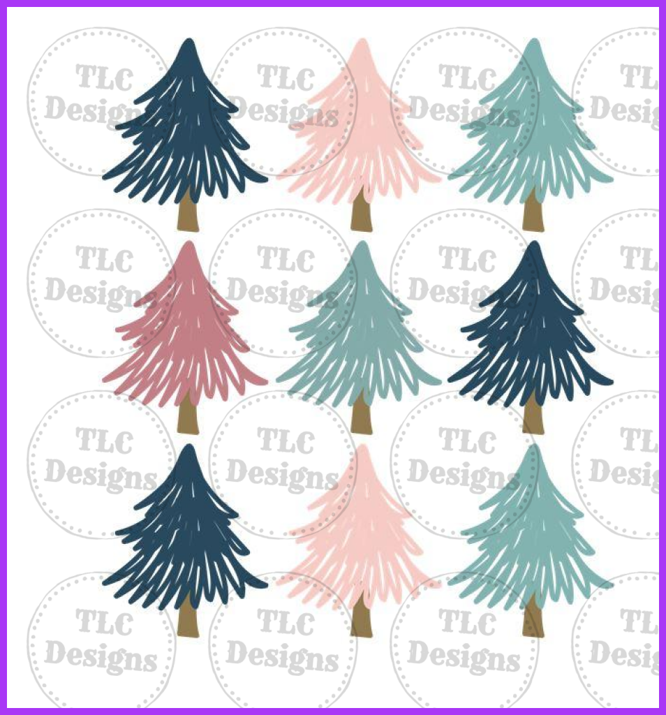 Doodle Trees Full Color Transfers