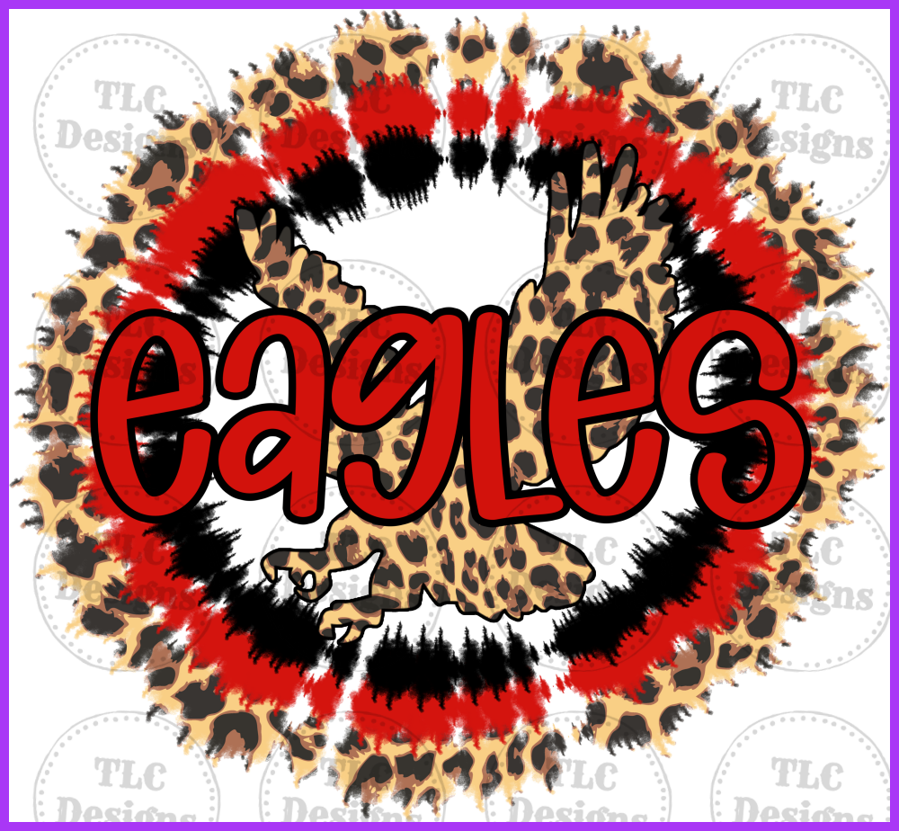 Eagles Tye Dye Full Color Transfers