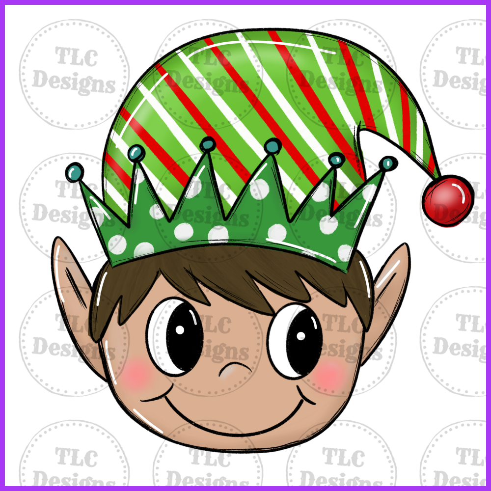 Elf Face Boy Full Color Transfers