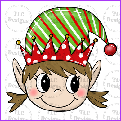 Elf Face Girl Full Color Transfers