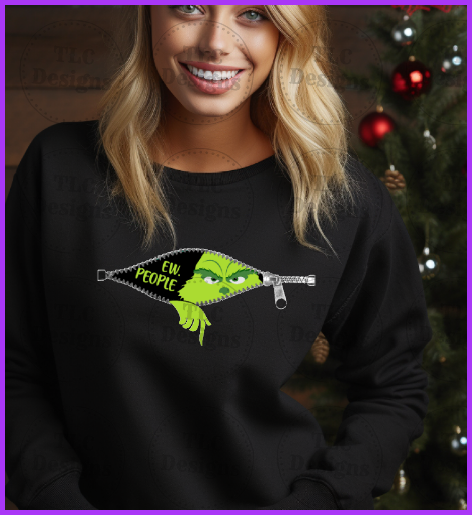 Ew People Grinch Peeking Full Color Transfers