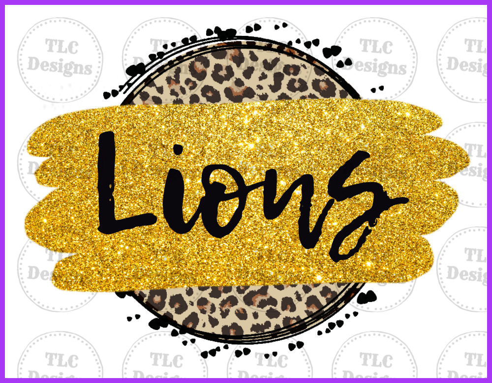Glitter Lions Full Color Transfers