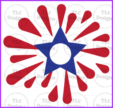 Firework Monogram 3 Full Color Transfers