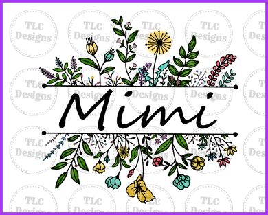 Floral Mimi Full Color Transfers