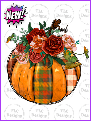 Floral Pumpkin Full Color Transfers
