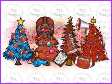 Football Christmas Tree Full Color Transfers