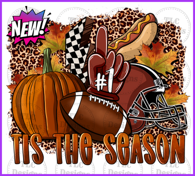 Football Tis The Season Full Color Transfers