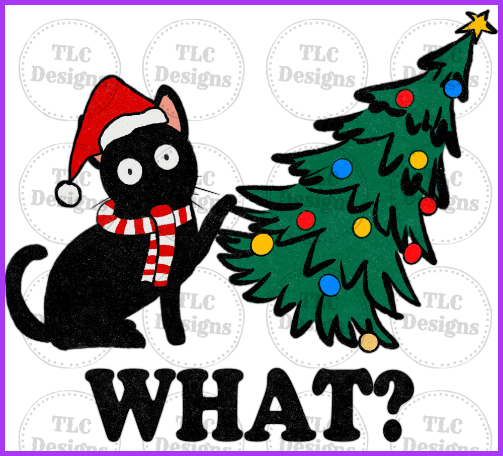 Funny Cat Christmas Koozie 3 Inches Full Color Transfers