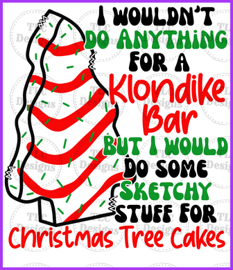Funny Christmas Xmas Cakes Tree Humor Full Color Transfers
