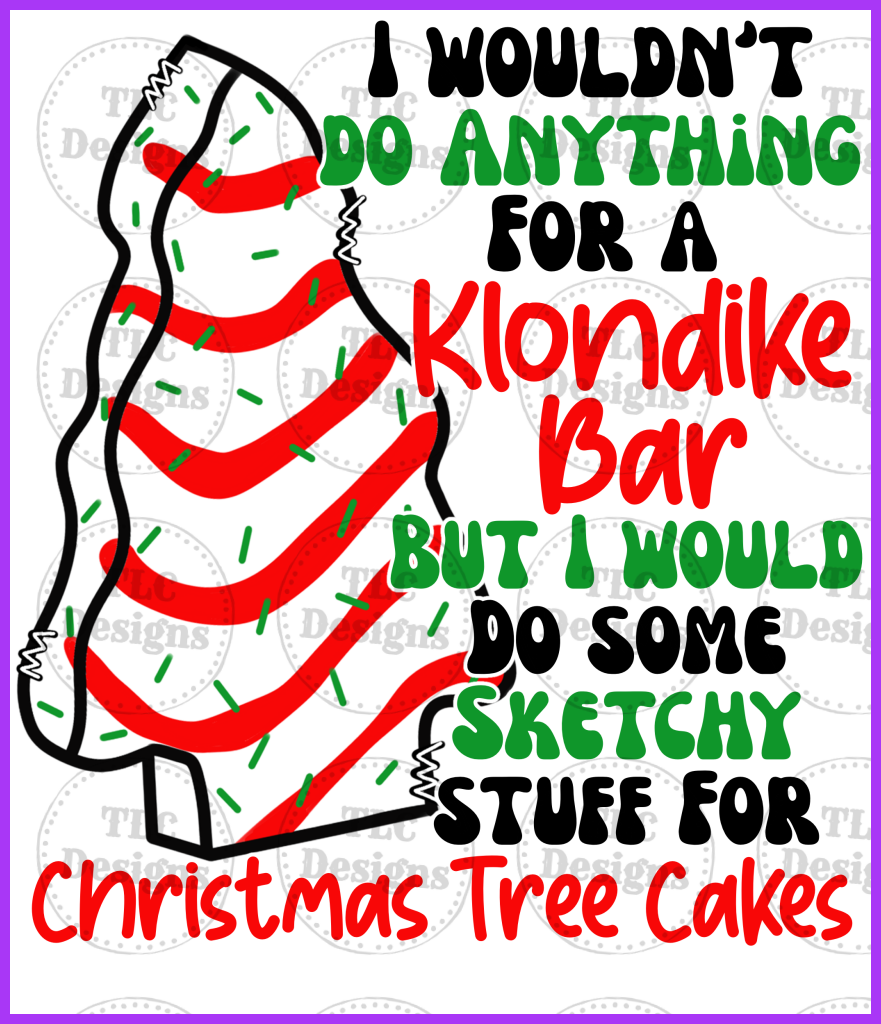 Funny Christmas Xmas Cakes Tree Humor Full Color Transfers