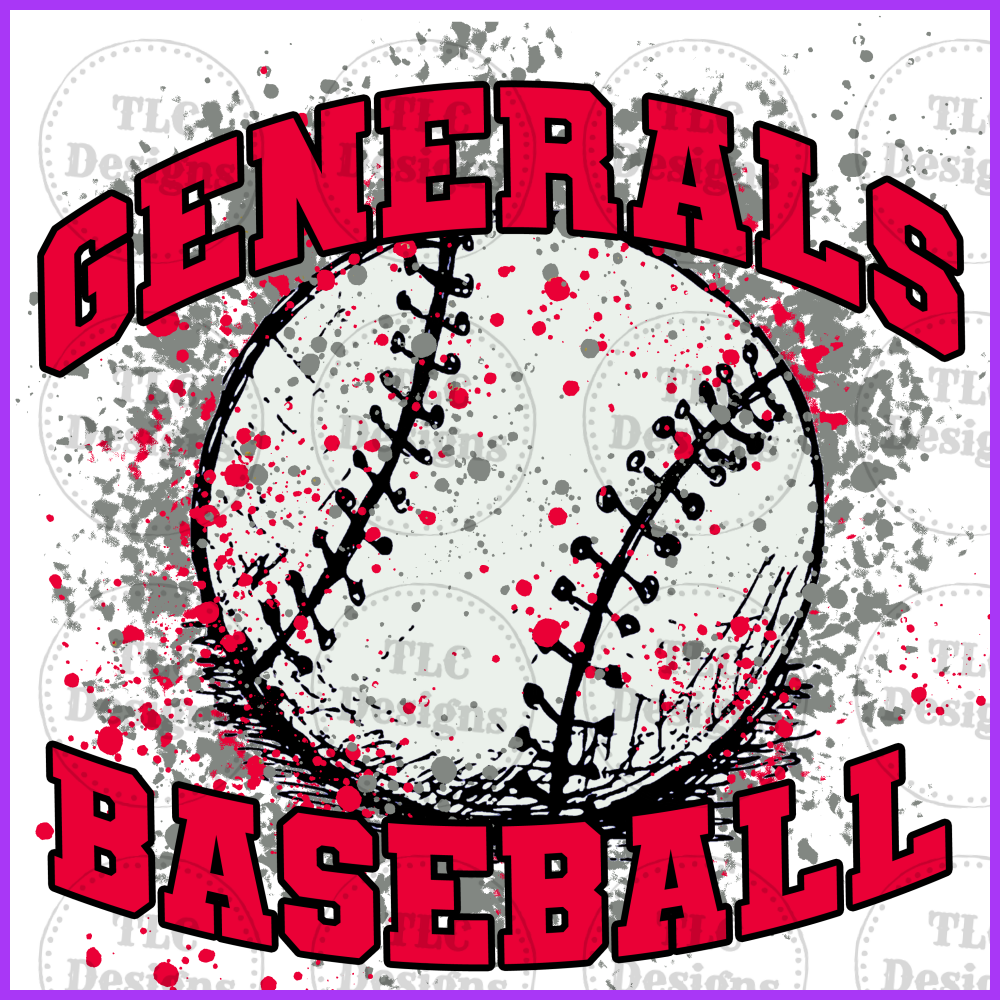 Generals Baseball Full Color Transfers
