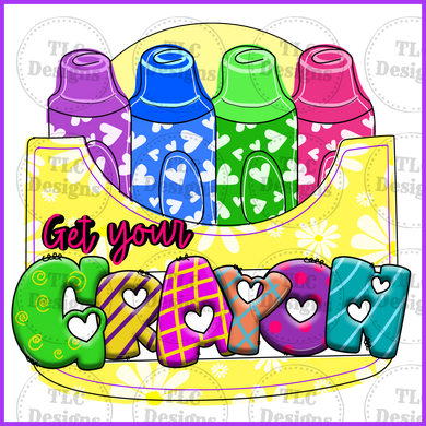 Get Your Crayon Full Color Transfers