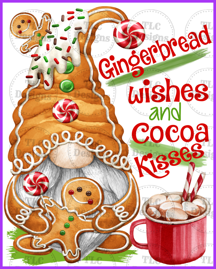 Gingerbread Wishes Full Color Transfers