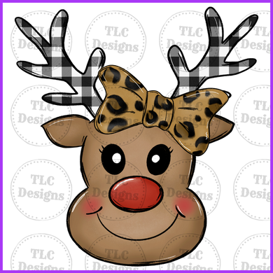 Girl Reindeer Full Color Transfers