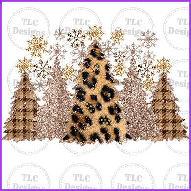 Glitzy Trees Full Color Transfers