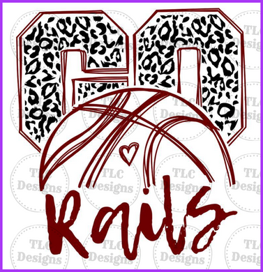 Go Rails With Basketball Full Color Transfers