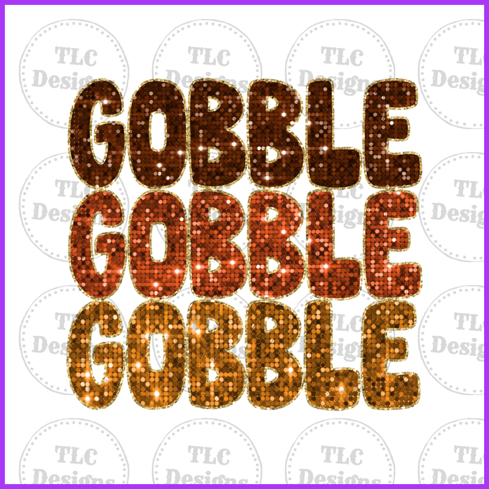 Gobble Faux Sequins Full Color Transfers