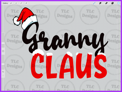 Granny White Font Full Color Transfers