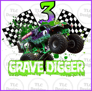 Grave Digger Dad Full Color Transfers