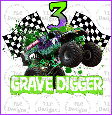 Grave Digger Grandpa Full Color Transfers