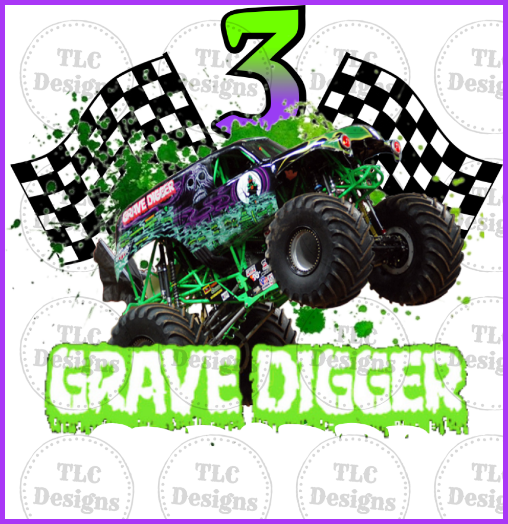 Grave Digger Grandpa Full Color Transfers