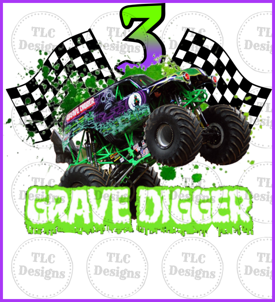 Grave Digger Poppy Full Color Transfers