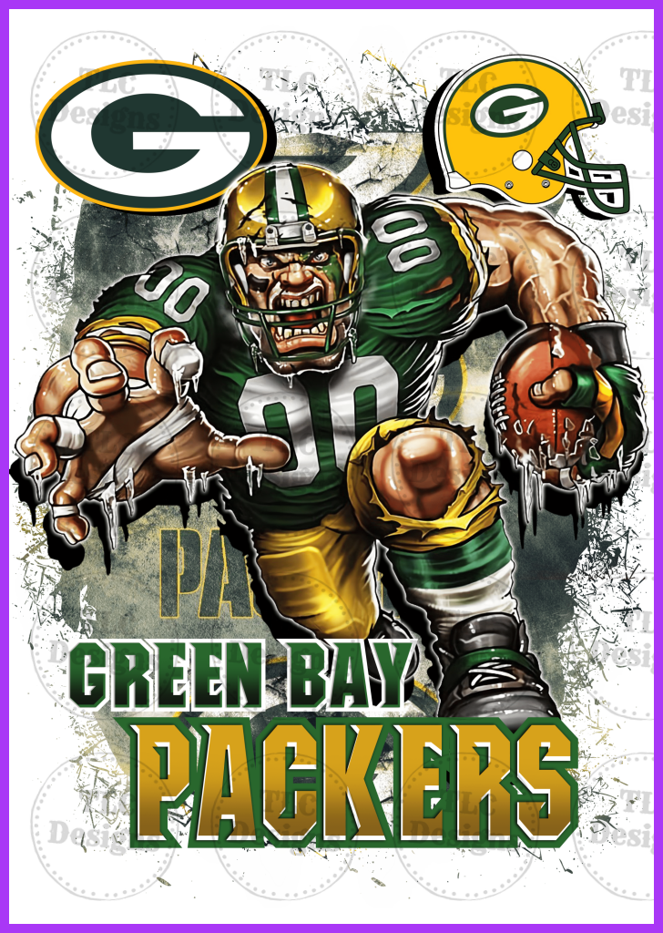 Green Bay Packers Full Color Transfers