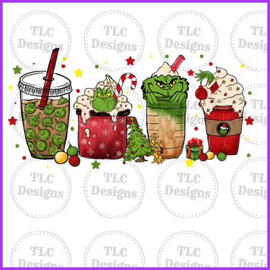 Green Guy Coffee Full Color Transfers