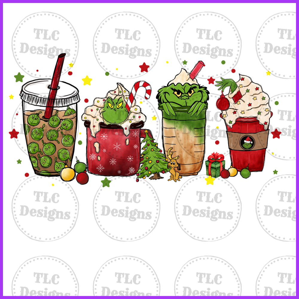 Green Guy Coffee Full Color Transfers