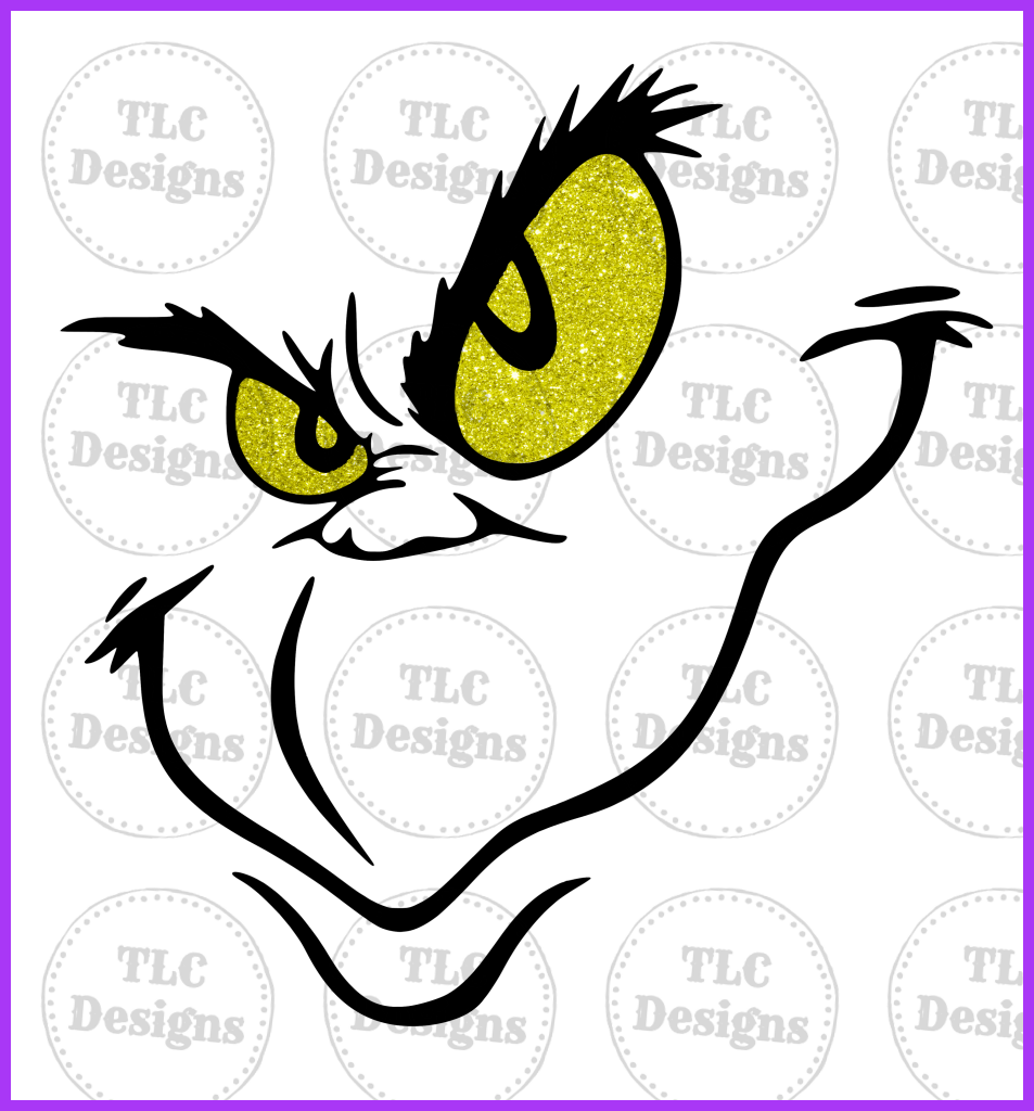 Green Man Face Full Color Transfers