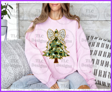 Load image into Gallery viewer, Green Painted Tree With Bow Full Color Transfers
