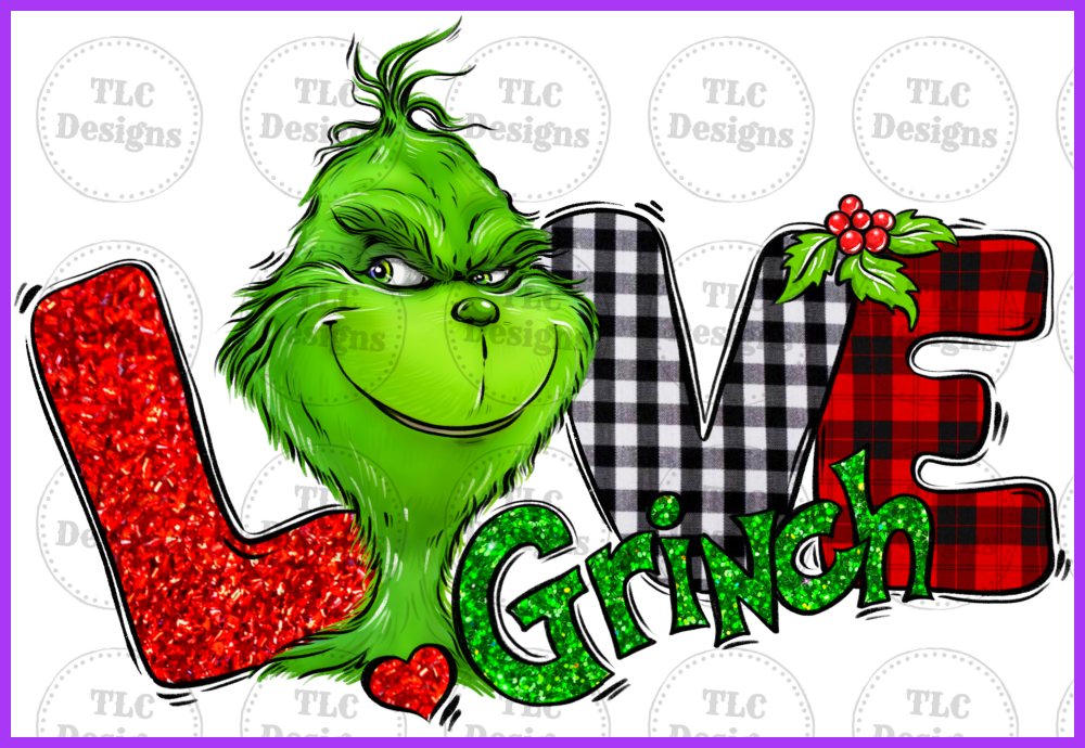 Grinch Love Full Color Transfers