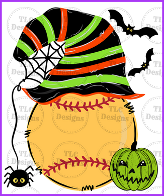 Halloween Softball Pumpkin Full Color Transfers