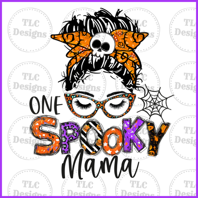 Halloween Theme- One Spooky Mama Full Color Transfers