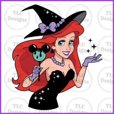 Halloween Theme- Spooky Ariel Full Color Transfers