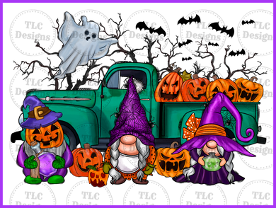 Halloween Truck Gnomes Full Color Transfers