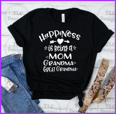 Happiness Is Being A Mom Grandma Greatgrandma Full Color Transfers