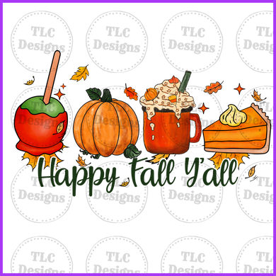 Happy Fall Yall Full Color Transfers