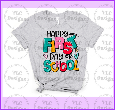 Happy First Day Of School Full Color Transfers