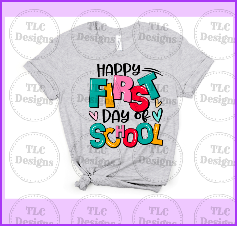 Happy First Day Of School Full Color Transfers