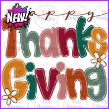 Load image into Gallery viewer, Happy Thanksgiving Doodle Full Color Transfers
