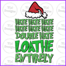 Load image into Gallery viewer, Hate Double Full Color Transfers
