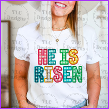 Load image into Gallery viewer, He Is Risen Bling Full Color Transfers
