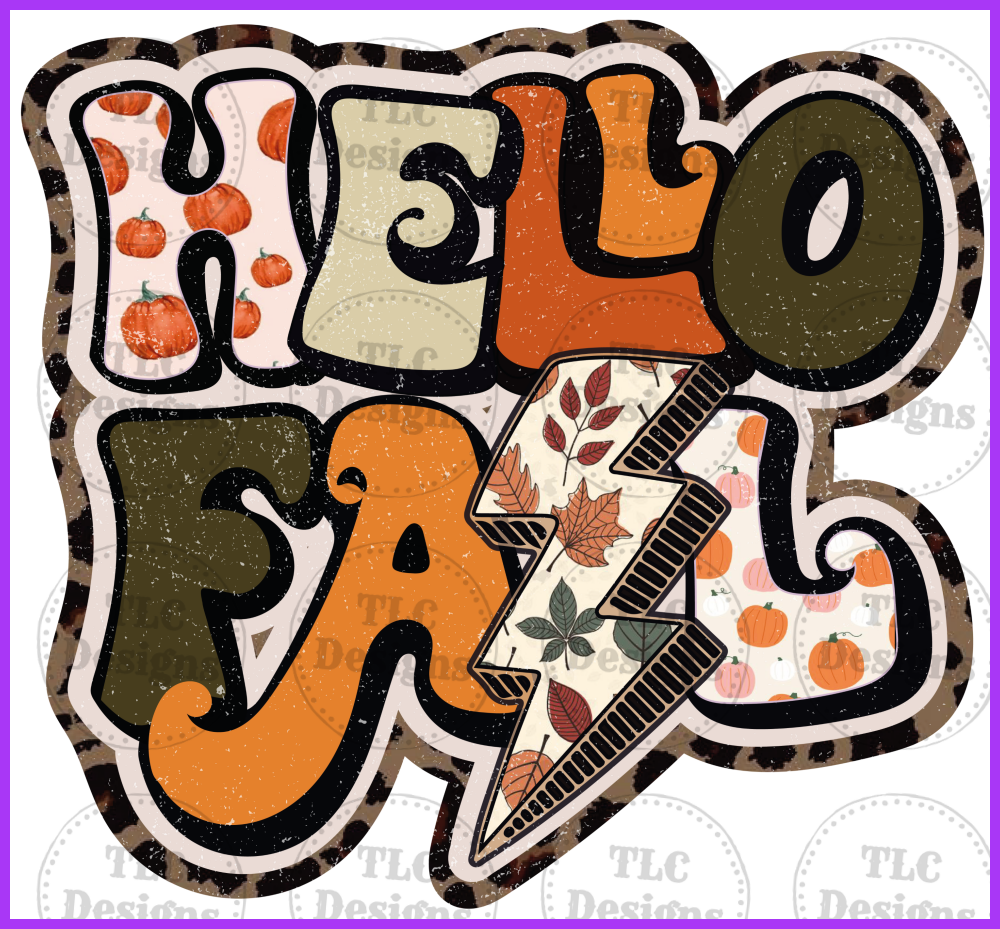 Hello Fall 1 Full Color Transfers