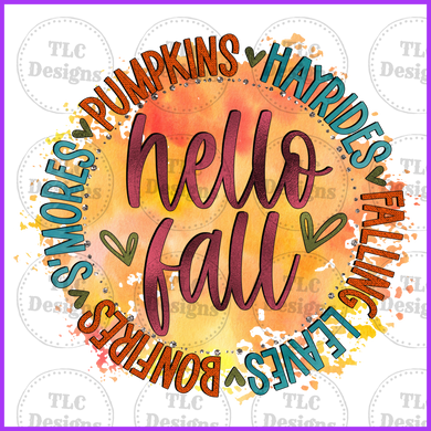 Hello Fall Full Color Transfers
