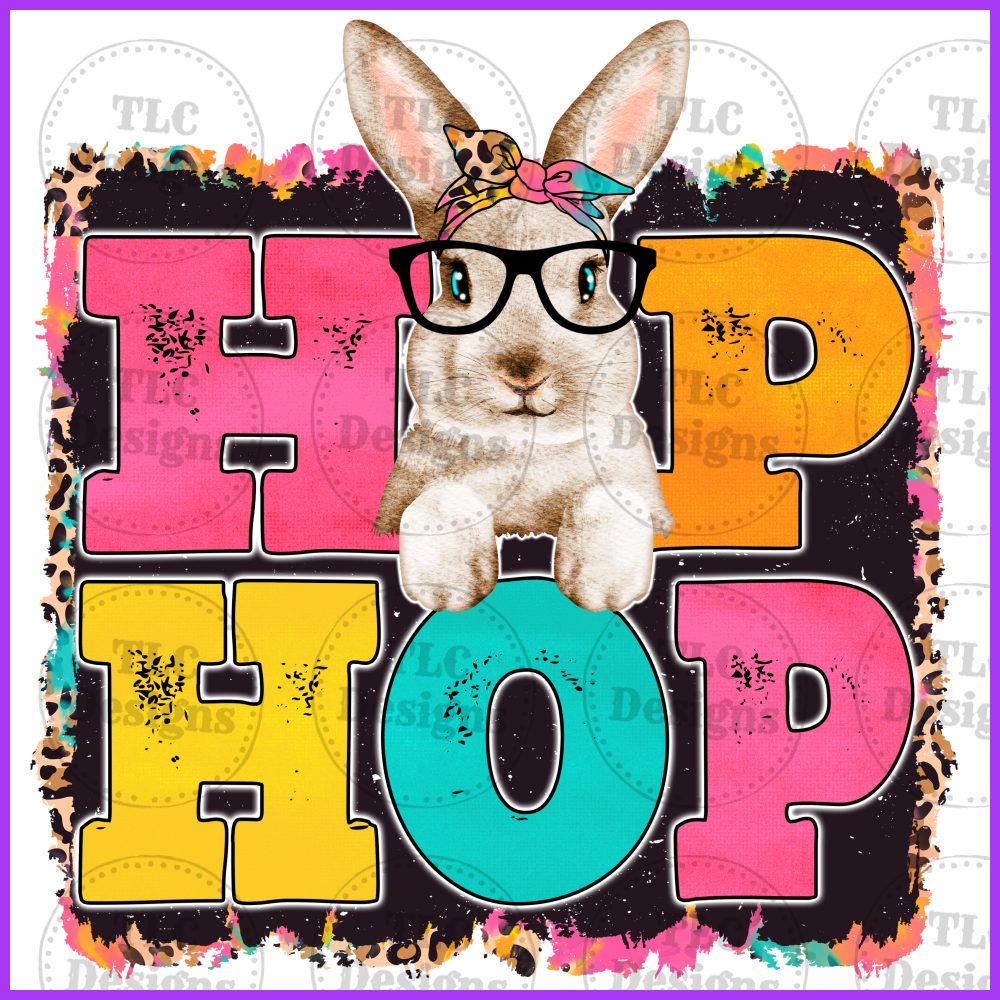 Hip Hop Bunny Bright Full Color Transfers