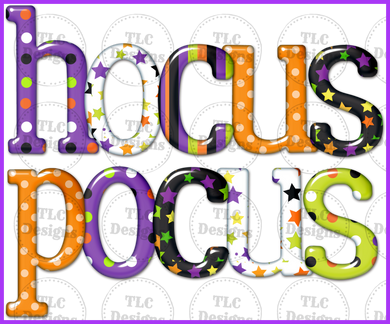 Hocus Pocus Bright Colors Full Color Transfers