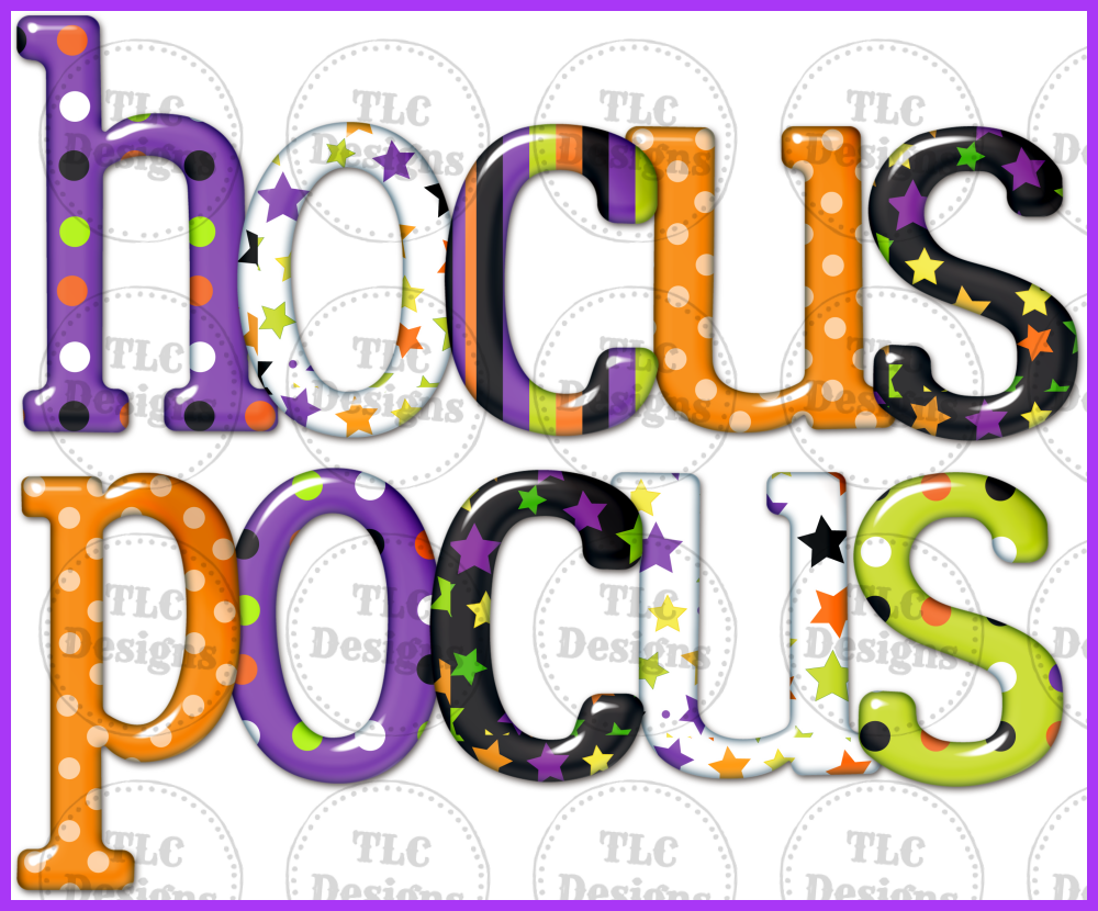 Hocus Pocus Bright Colors Full Color Transfers