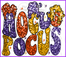 Load image into Gallery viewer, Hocus Pocus Faux Sequins Full Color Transfers
