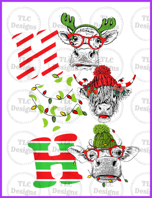 Hohoho Hairy Bovine Full Color Transfers